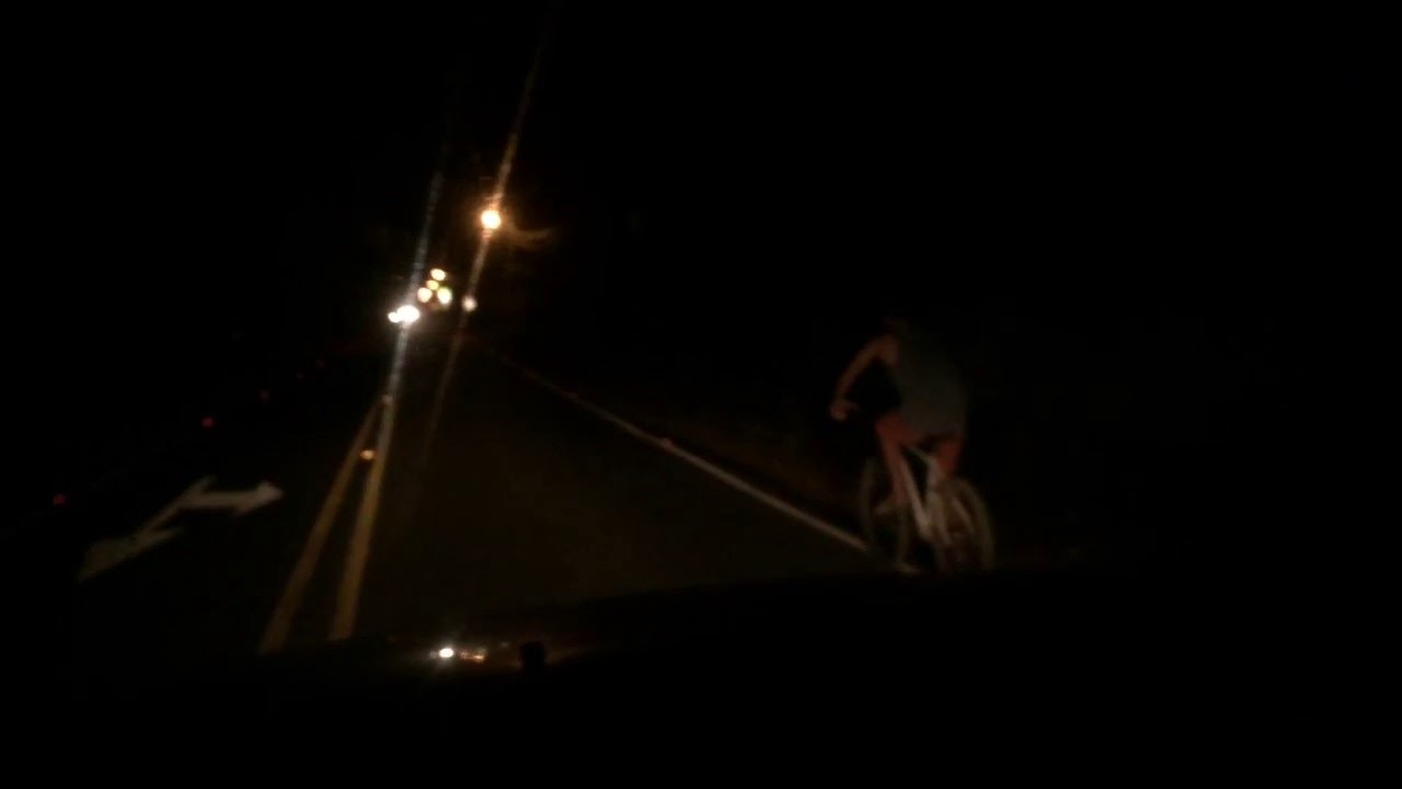 Bicyclist wearing the Reflective Band