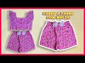 🌸 [MOLDE GRÁTIS] COMO FAZER KIT INFANTIL SHORT COM BOLSO + BLUSA | Artesanato Passo a Passo