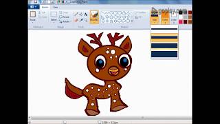 How to easy draw Cute Little Merry christmas Reindeer in Ms Paint 2017 How to easy draw Cute Little Deer in Ms Paint , specially for ms paint beginners and kids. easy step by step tutorial.