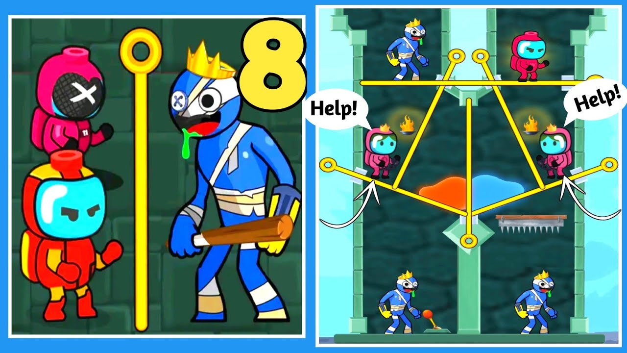 Rainbow Monster Pull The Pin Kill The Monster 👹 And Save The Princess 👸 8 YouTube