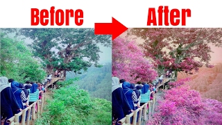 Cara Edit Merubah Warna Daun/Pohon || How to Edit Changing Leaf / Tree Colors || Picsay Pro #4