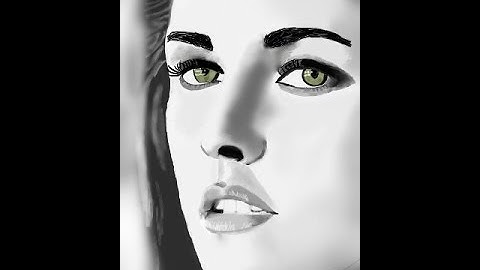 Drawing Kristen Stewart using mouse [ digital art ] realistic portrait on PaintToolSAI by Meher