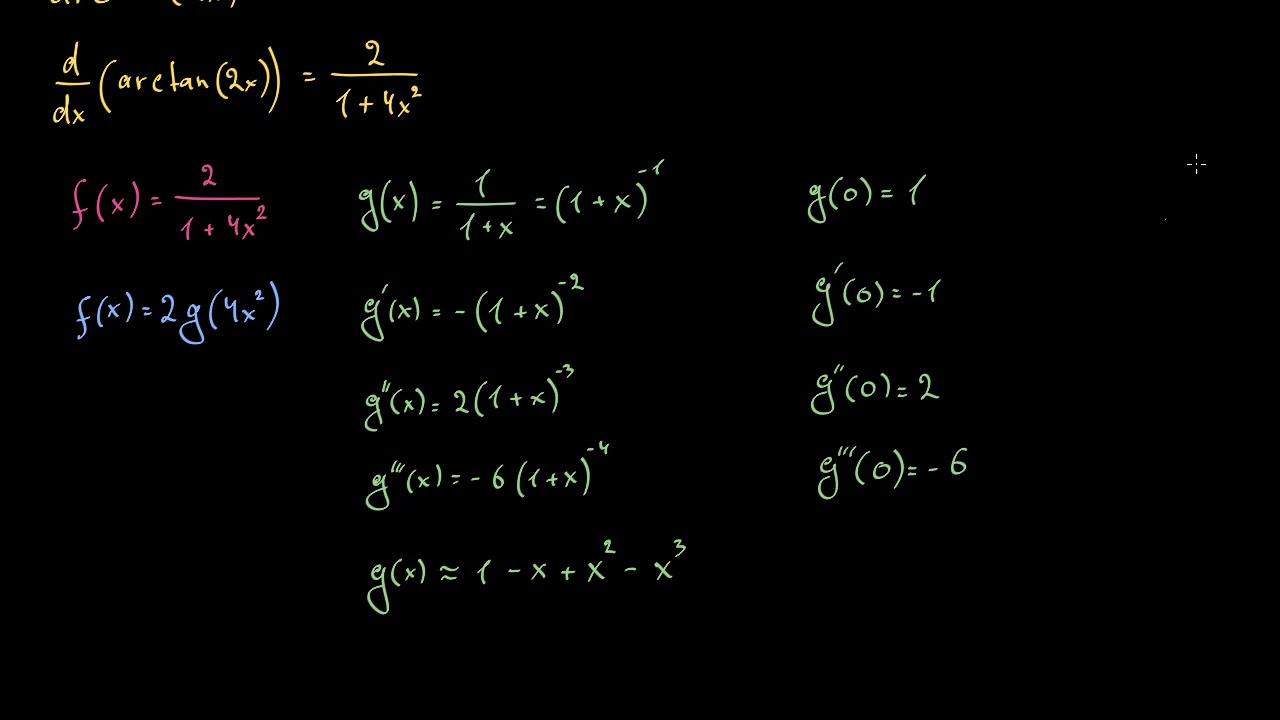 arctan(2x)-ის ხარისხებიანი მწკრივი - YouTube