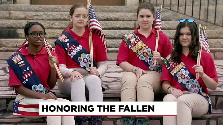 American Heritage Girls Troop prepare for Memorial Day