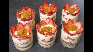 Verrine à la fraise et spéculos 