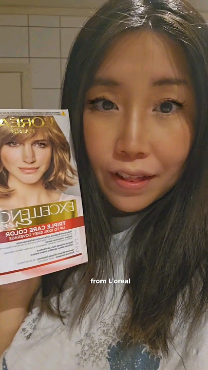 I dyed my dark hair with a blond box dye from L'oreal Paris Excellence Creme 7 #hairdye