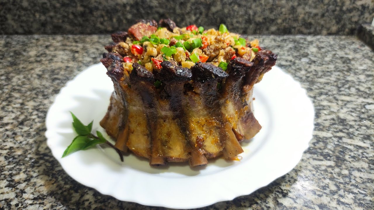 COROA DE COSTELINHA! COMO FAZER COSTELINHA DE PORCO RECHEADA