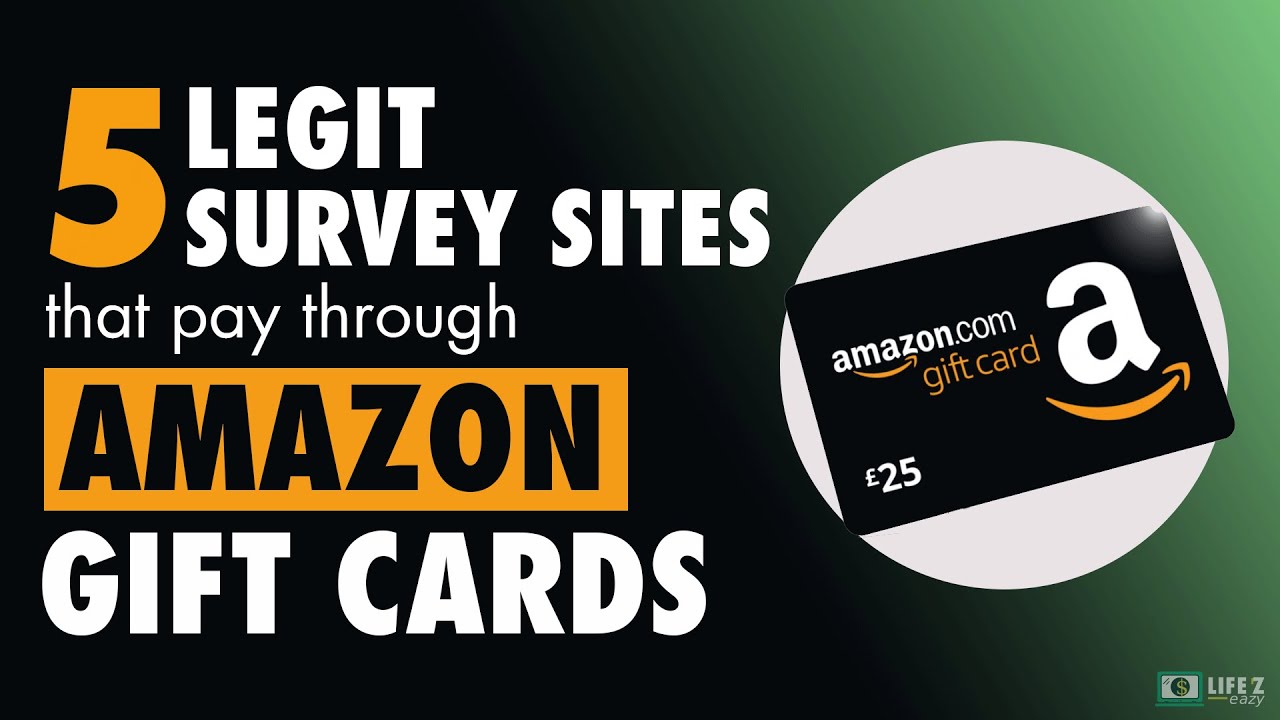 5 Legit Survey Sites That Pay Through Amazon Gift Cards