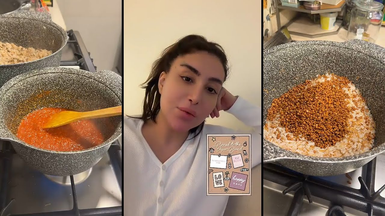 شيماء علي تسوي طبخة كشري بطريقتها الخاصه !!