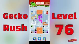 Gecko Rush Level 76 Walkthrough 🦎⚡ | Fast Arcade Gameplay | Mini Boss