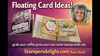 Floating Panel Card Fun Fold Friday with Garden Poetry Suite