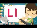 حرف L تعليم كتابة حرف L باللغة الإنجليزية للاطفال تعلم الحروف الإنجليزية مع زكريا 