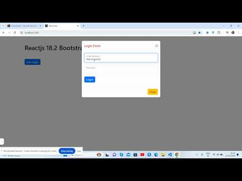 Reactjs 18.2 Bootstrap 5 Modal Popup Form