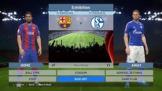 Fc barcelona vs schalke 04, camp nou, pes 2016, pc gameplay,
pcgameplay, konami