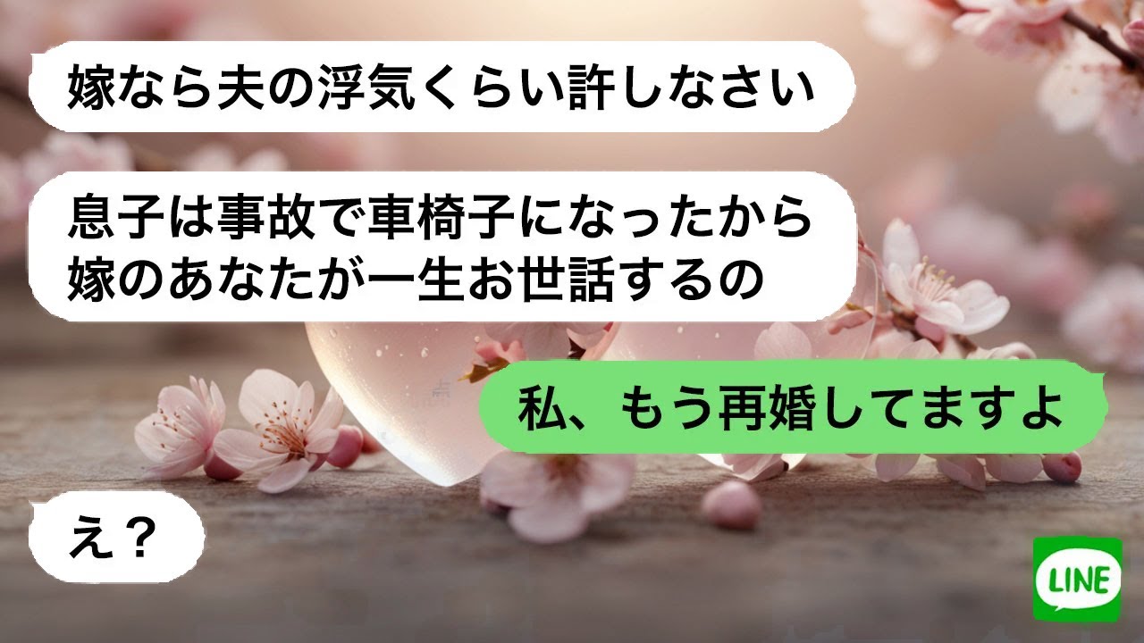 【LINE】元夫が体調を崩し姑が世話を迫る中…落ち着いて返した一言で空気が変わった出来事