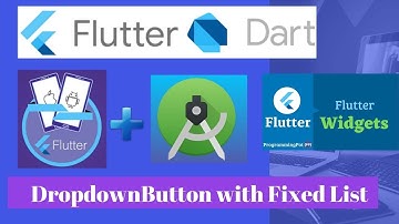 DropDownButton Widget With Fixed List  - Flutter Tutorial