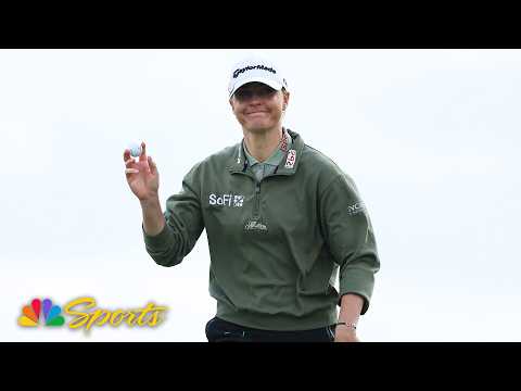 Charley Hull holes out from bunker, bounces back with birdie | AIG Women's Open | Golf on NBC Sports