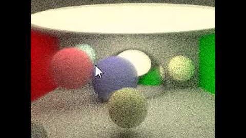 Real-time GPU path tracing: Bullet Physics test on 8600M GT