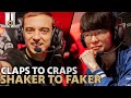 Claps craps shaker  faker all show up msi2024 g2 vs t1