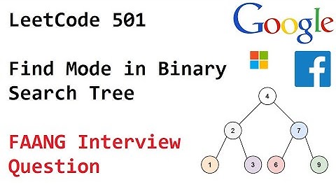 LeetCode 501 Find Mode in Binary Search Tree - FAANG Interview Question.
