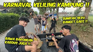 SUMPAH SERU BANGET !! karnaval keliling kampung pake barongan kardus