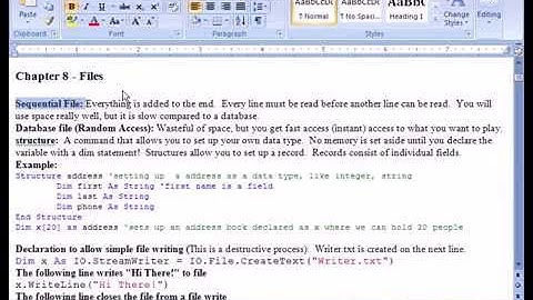 Visual Basic Tutorial - Files Part 1/5