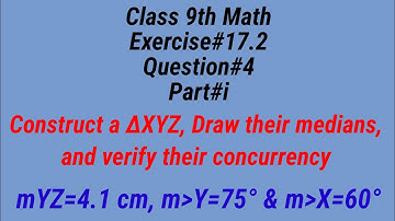 Construct a triangle XYZ, Draw their medians and verify their concurrency|| Qazi Math Academy