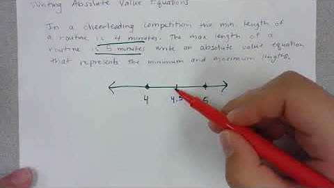 Writing Absolute Value Equations from Word Problems