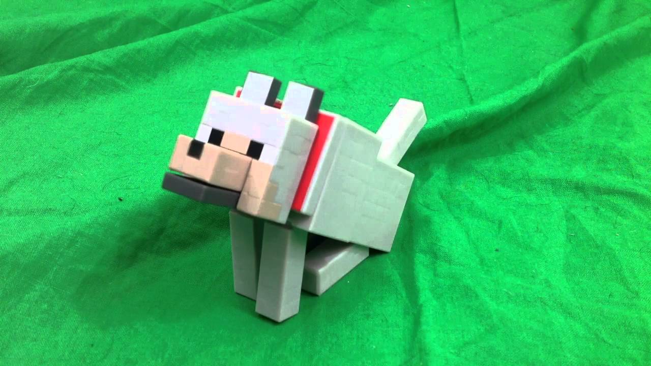 Minecraft Tame-able Wolf Toy Review/Unboxing - YouTube