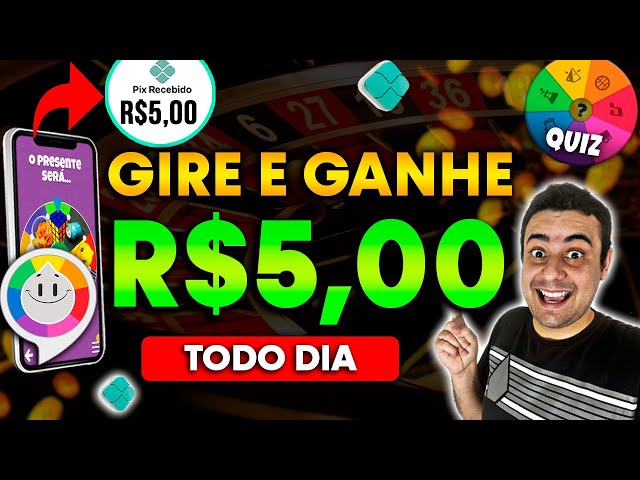 APP PARA GANHAR DINHEIRO GIRANDO ROLETA PAGA $10,20 NO PIX + PROVA DE  PAGAMENTO