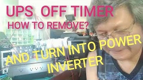 Paano tangalin ang auto off timer ng isang UPS