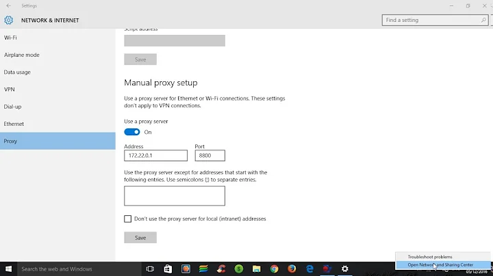 How to set up Windows 10 proxy server