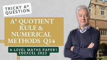 Tricky A* Quotient Rule (Q15 A2 P1 Edexcel 2023)