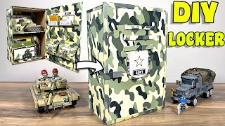 LEGO Military Locker Organizer| DIY & Crafts (unofficial lego army men ,guns)