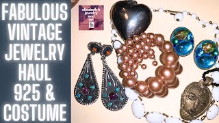 Come see my beautiful estate vintage jewelry haul! 925 and costume