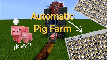 EASIEST AUTOMATIC PIG FARM TUTORIAL in Minecraft 1.21 (Java & Bedrock)
