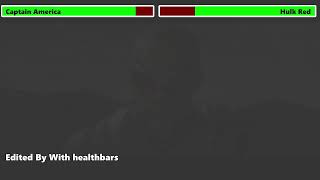 Captain America Brave New World Final Battle Hulk Red vs Captain America with healthbars