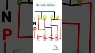 4 bulb 4 two way switch connection wiring diagram // godown wiring connection diagram //#shorts