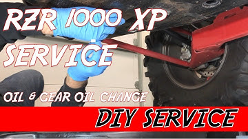 Polaris RZR 1000 Service - Oil and diff fluid change