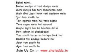 Agar Tum Saath Ho Full Song Lyrics – Tamasha | Alka Yagnik, Arijit Singh (chatadda.in - chatroom)