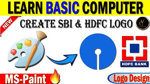 Create SBI & HDFC Bank Logo in Ms-paint || Ms-paint drawing video || Ms-paint basic information