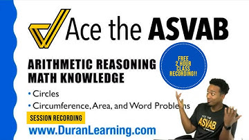 ASVAB Arithmetic Reasoning - Geometry: Circles and Word Problems (Session Recording)