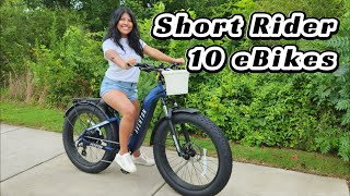 Short Rider On 10 Different eBikes