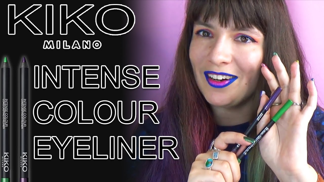 Kiko Milano Intense Colour eyeliner to sharpen, and swatches! YouTube