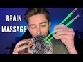 Asmr brain massage for sleep  plucking and scalp cleaning