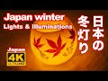 4K 日本の冬灯りとイルミネーション Winter lights & Illuminations in Japan クリスマス 観光 旅行 冬祭り 雪まつり 冬旅  東京 横浜 小樽 札幌 白川郷