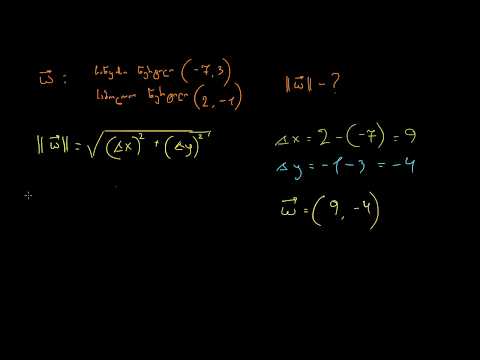 ვექტორის სიდიდის გამოთვლა საწყისი და საბოლოო წერტილებიდან