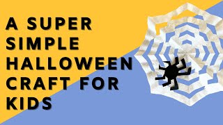 Spider Web Craft | Easy Halloween Art Idea for Kids!