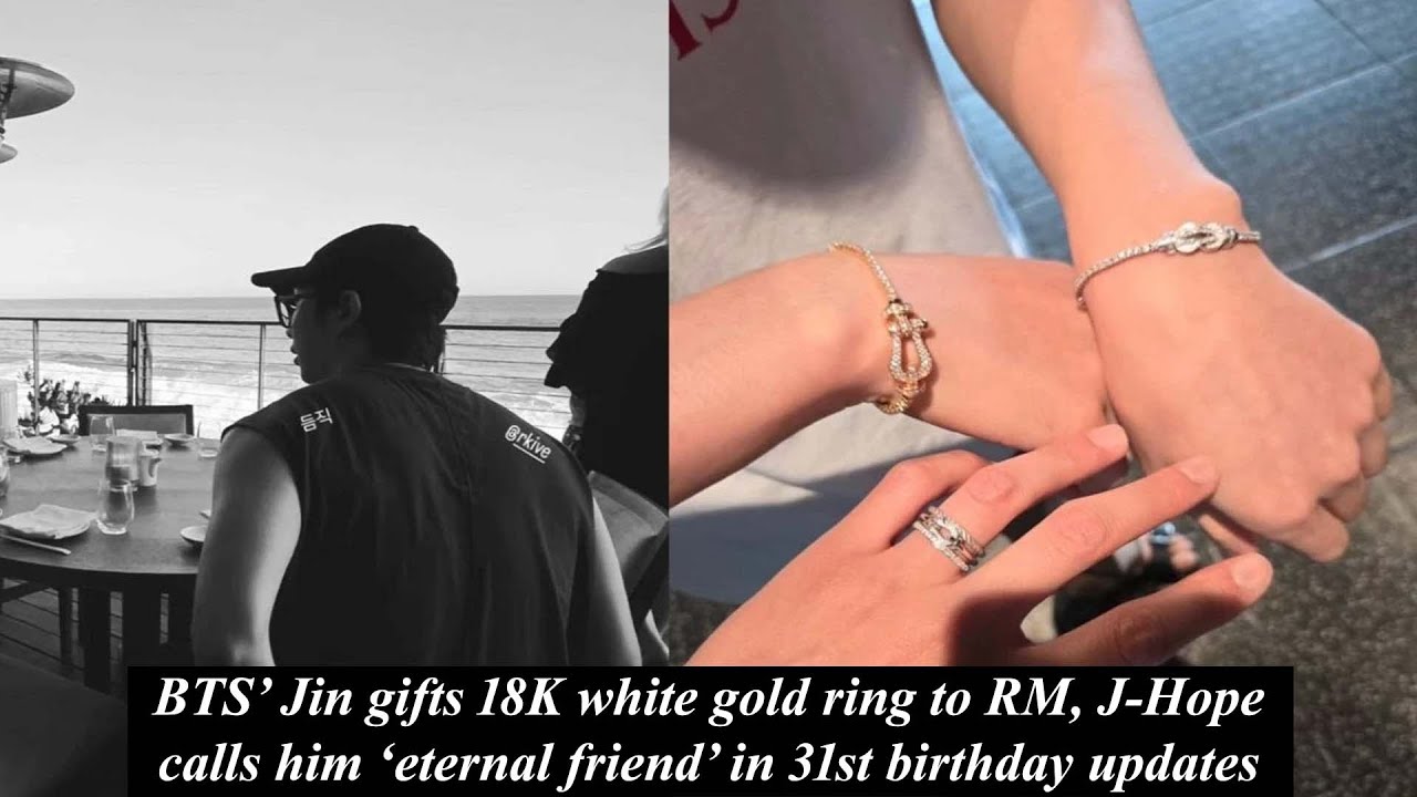 Jhope Rings BTSโ Jin gifts 18K white gold ring to RM, J-Hope calls him โeternal ...