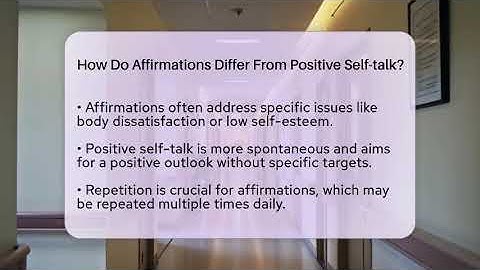 How Do Affirmations Differ From Positive Self-talk? - Inside Body Image